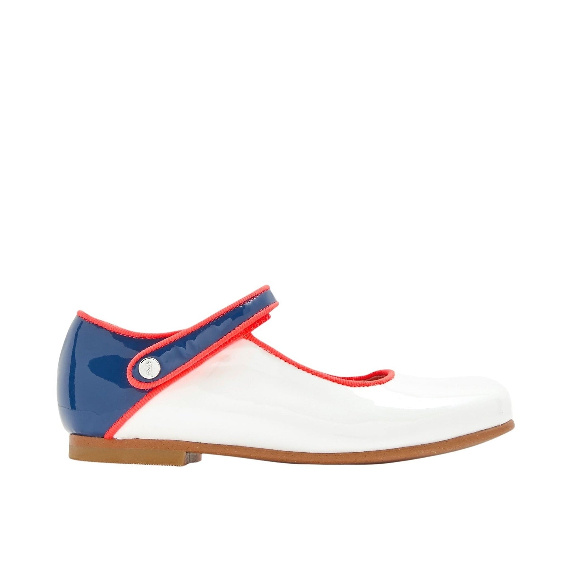 BLANC/ROSE DANELLE CUIR VERNIS