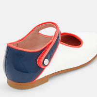 240 QTY / BLANC/ROSE CHAUSSURES CUIR DANELLE CUIR VERNIS