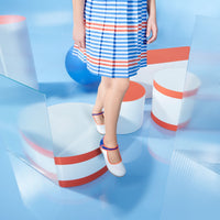 240 QTY / BLANC/ROSE CHAUSSURES CUIR DANELLE CUIR VERNIS