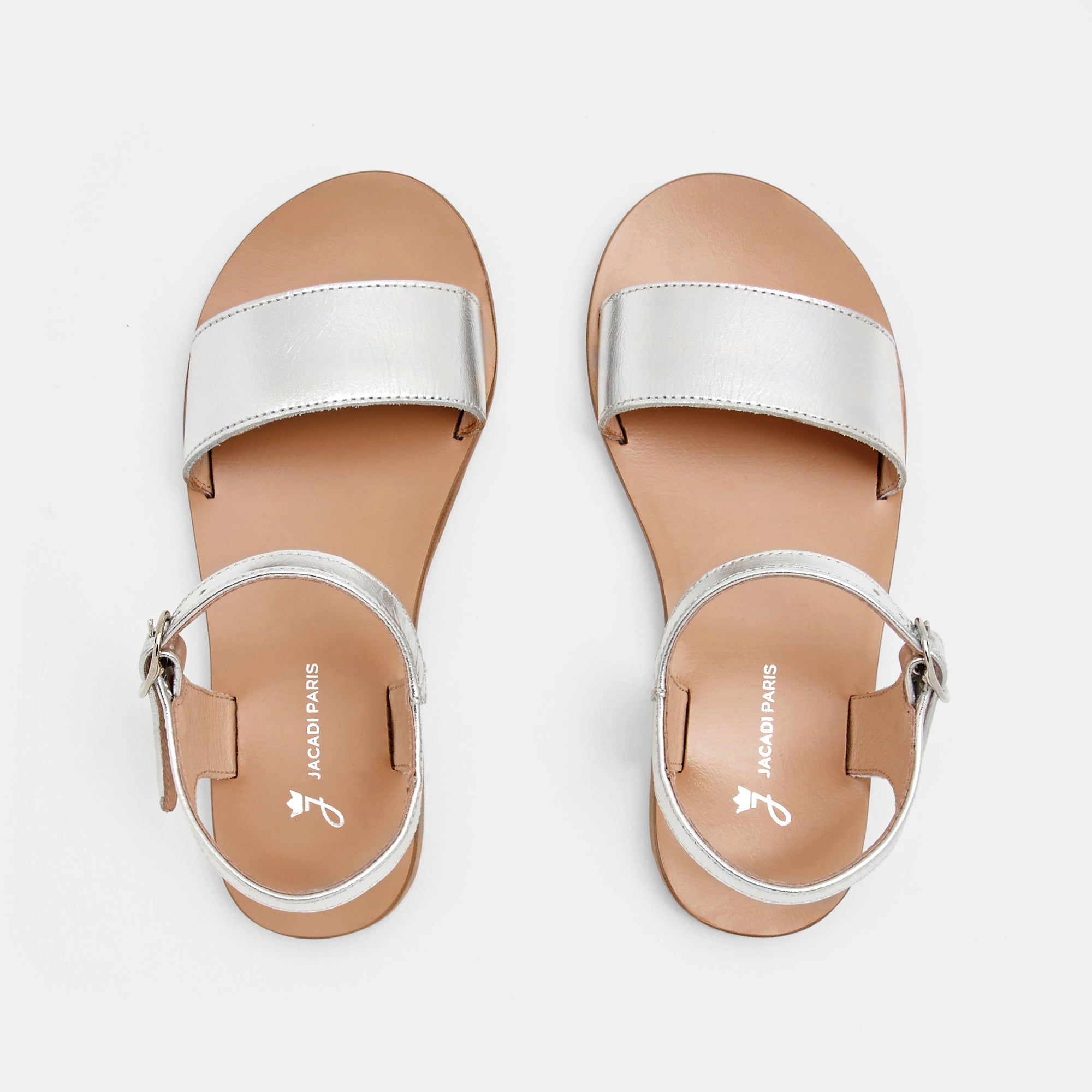 3 QTY / ARGENT CHAUSSURES CUIR BETTY