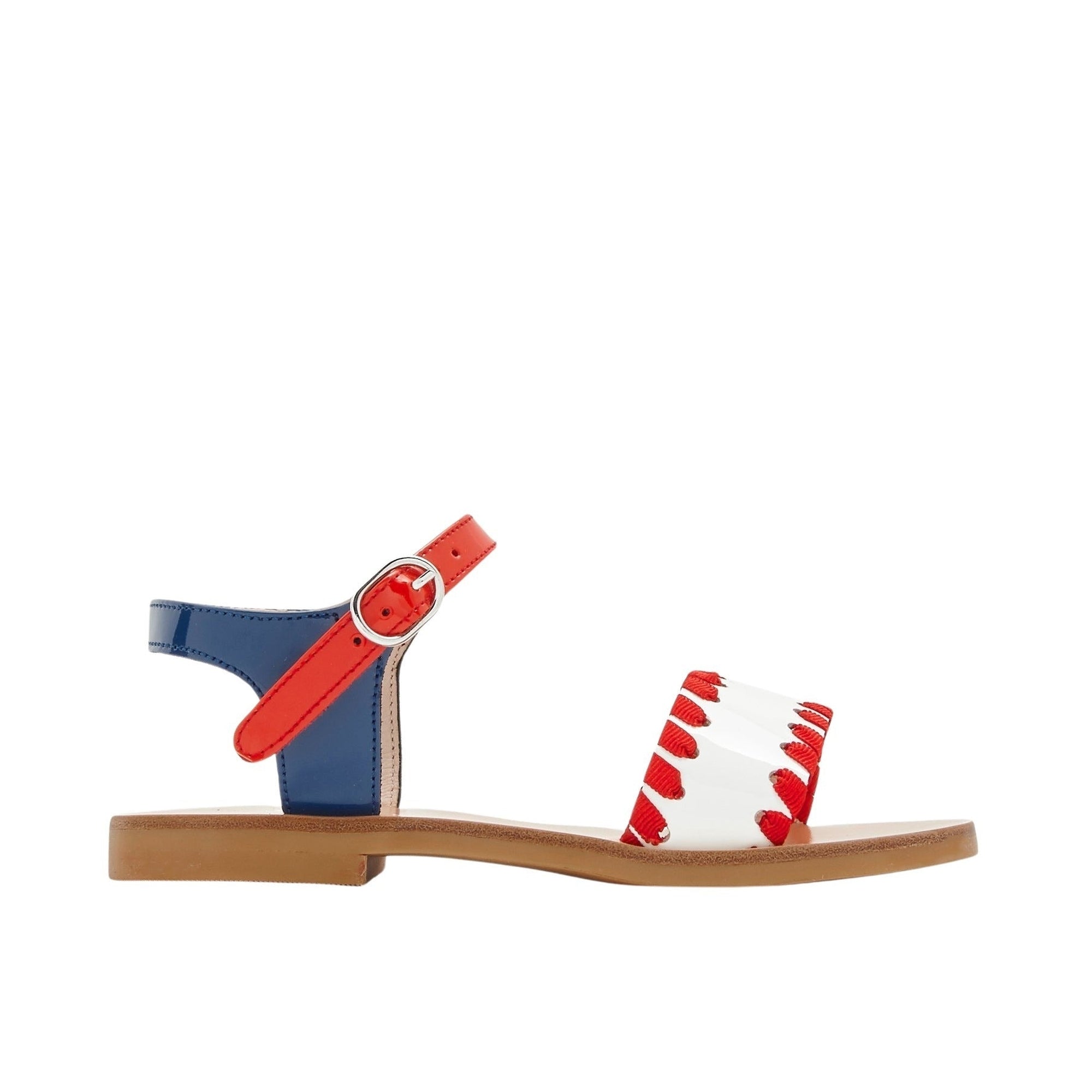2 QTY / BLANC/ROUGE CHAUSSURES CUIR BETTINA