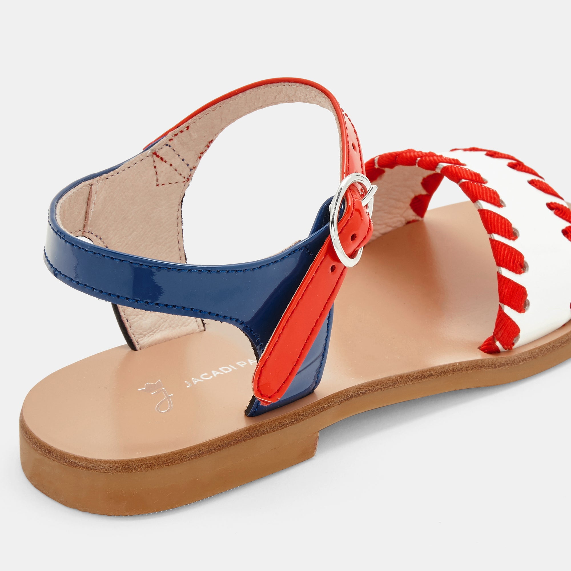 2 QTY / BLANC/ROUGE CHAUSSURES CUIR BETTINA