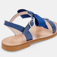 10 QTY / BLEU FAIENCE CHAUSSURES CUIR MARQUISE