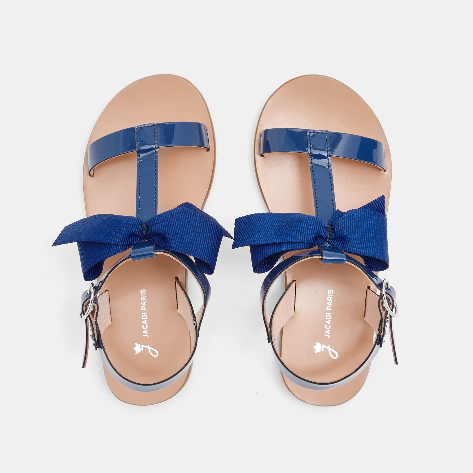 10 QTY / BLEU FAIENCE CHAUSSURES CUIR MARQUISE