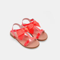 26 QTY / ROSE FLUO CHAUSSURES CUIR MARQUISE