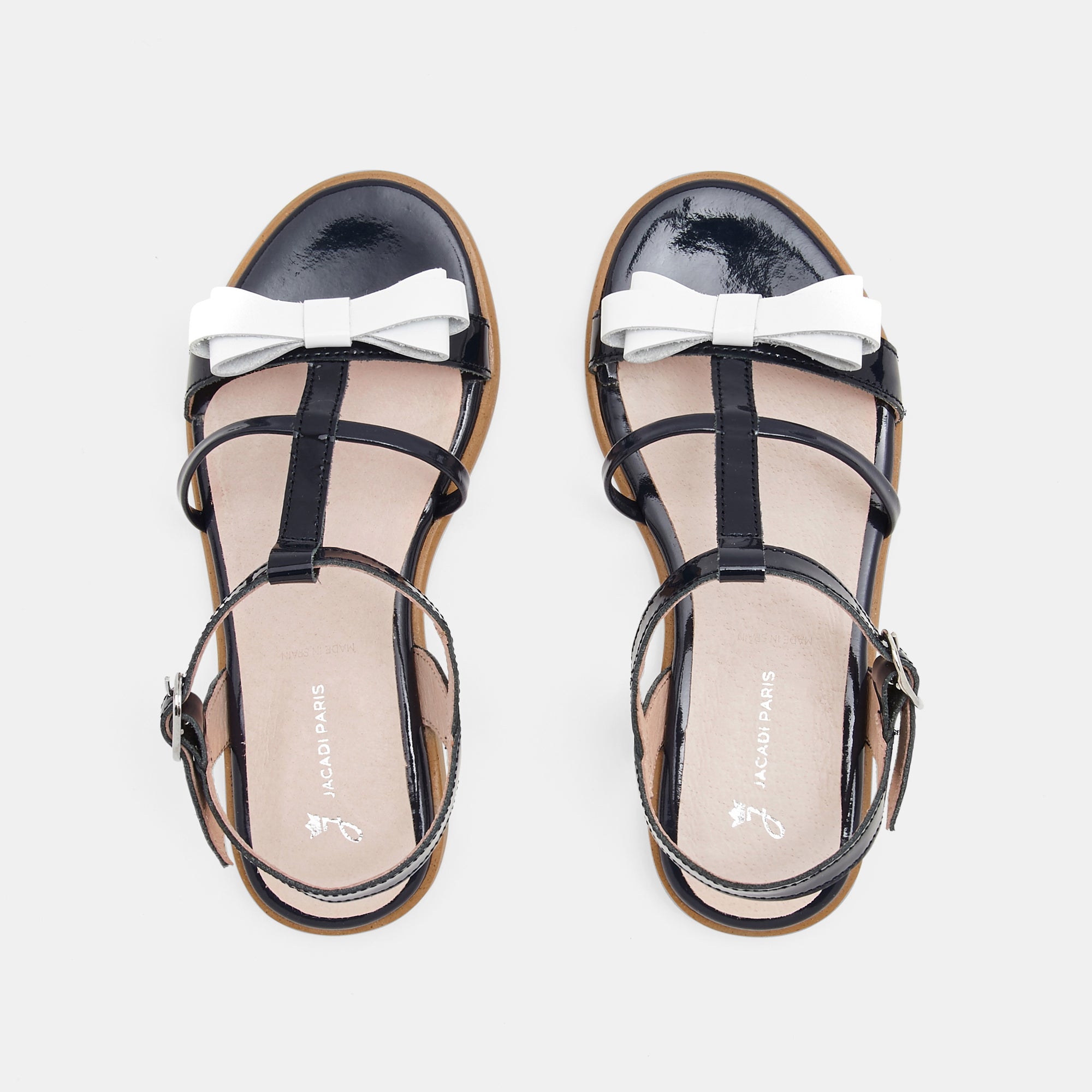 1 QTY / MARINE JACADI CHAUSSURES CUIR BLANDINE
