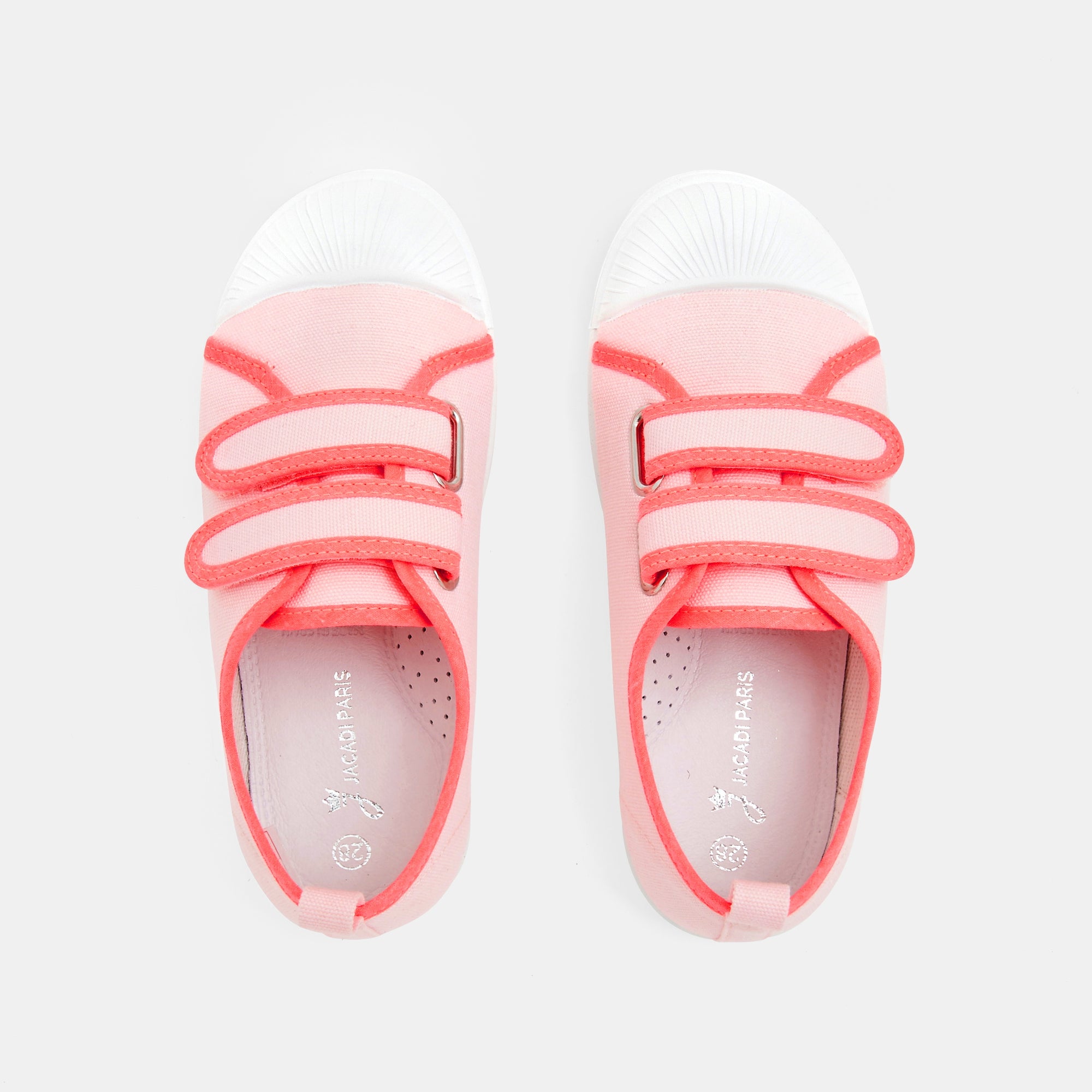4 QTY / ROSE PALE  CHAUSSURES TOILE BAGUETTE