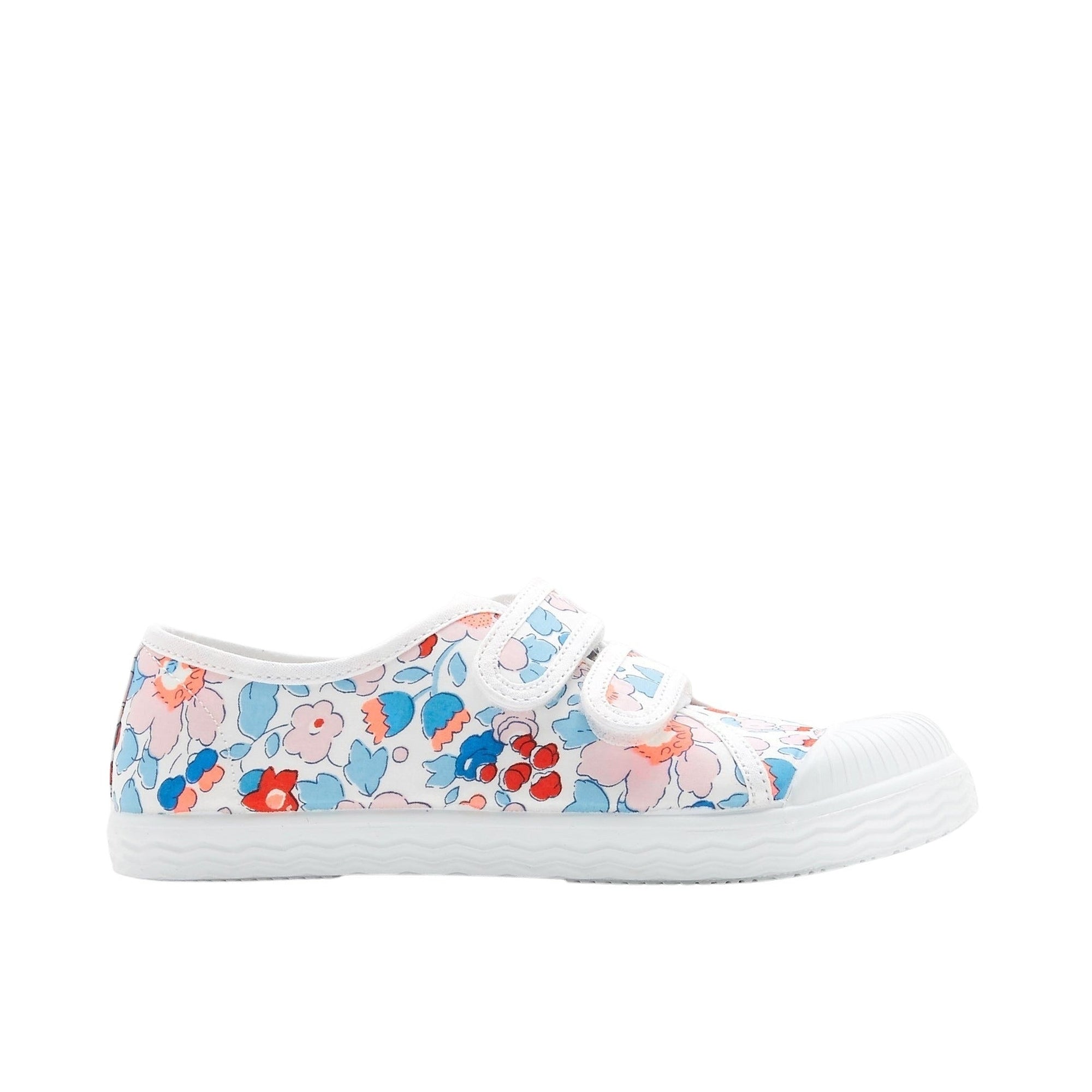 10 QTY / BLANC/MULTICO CHAUSSURES TOILE BAGUETTE