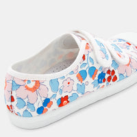 10 QTY / BLANC/MULTICO CHAUSSURES TOILE BAGUETTE