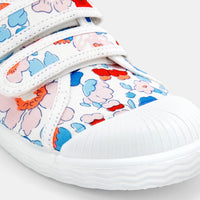 10 QTY / BLANC/MULTICO CHAUSSURES TOILE BAGUETTE