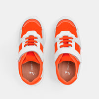 33 QTY / BLANC/ORANGE CHAUSSURES CUIR ECLAIR