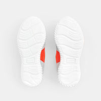 33 QTY / BLANC/ORANGE CHAUSSURES CUIR ECLAIR