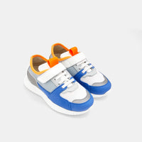 11 QTY / BLANC/BLEU CHAUSSURES CUIR ECLAIR