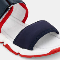 35 QTY / MARINE/ROUGE CHAUSSURES CUIR BOOST