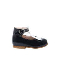 39 QTY / MARINE/BLANC CHAUSSURES CUIR BRINDILLE VERNIS