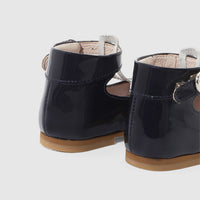 39 QTY / MARINE/BLANC CHAUSSURES CUIR BRINDILLE VERNIS