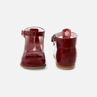 19 QTY / BORDEAUX CHAUSSURES CUIR BRINDILLE VERNIS