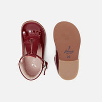 19 QTY / BORDEAUX CHAUSSURES CUIR BRINDILLE VERNIS