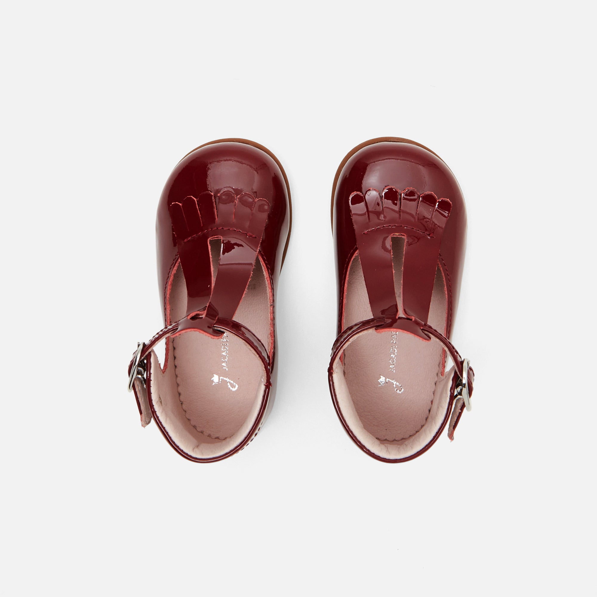 19 QTY / BORDEAUX CHAUSSURES CUIR BRINDILLE VERNIS