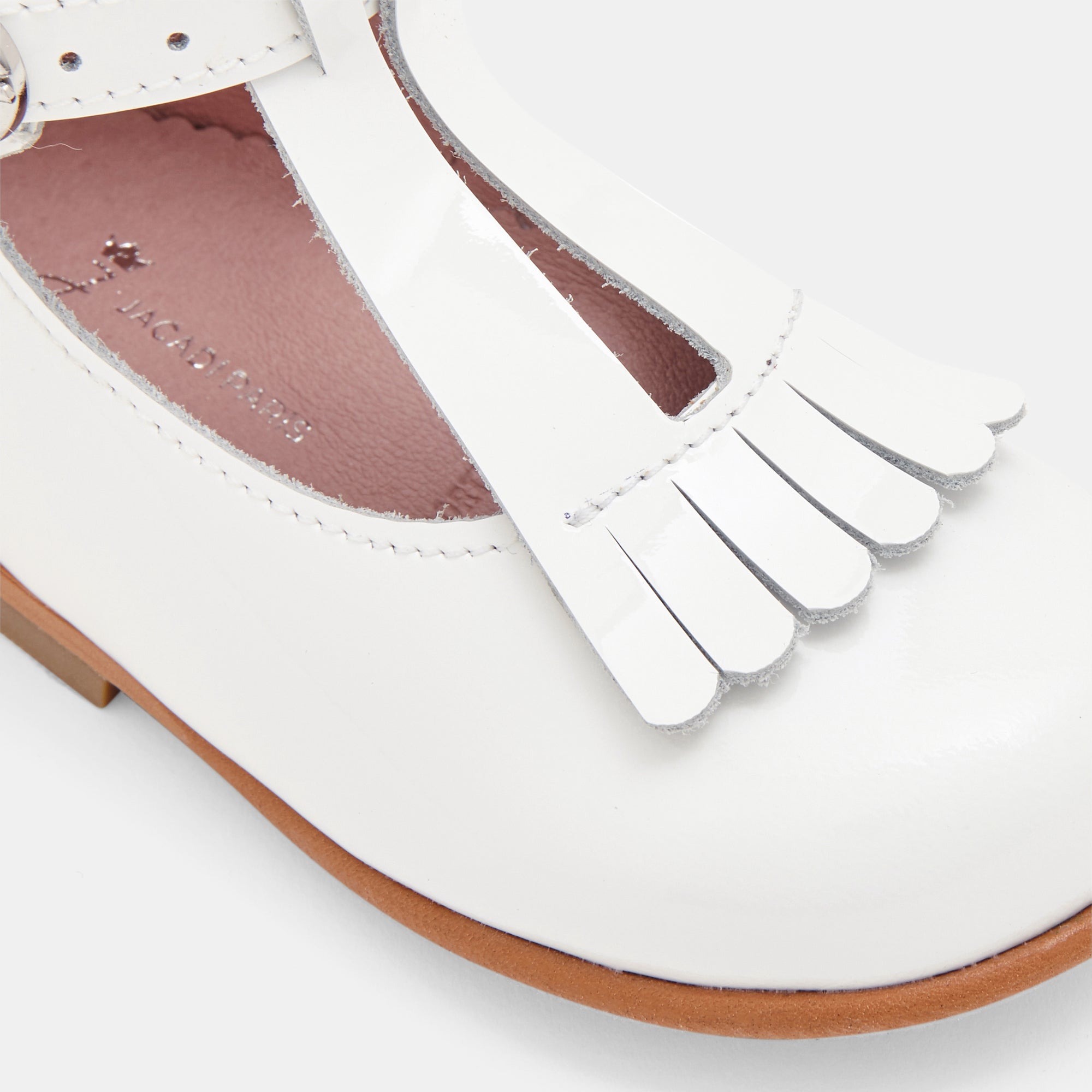15 QTY / BLANC JACADI CHAUSSURES CUIR BRINDILLE VERNIS