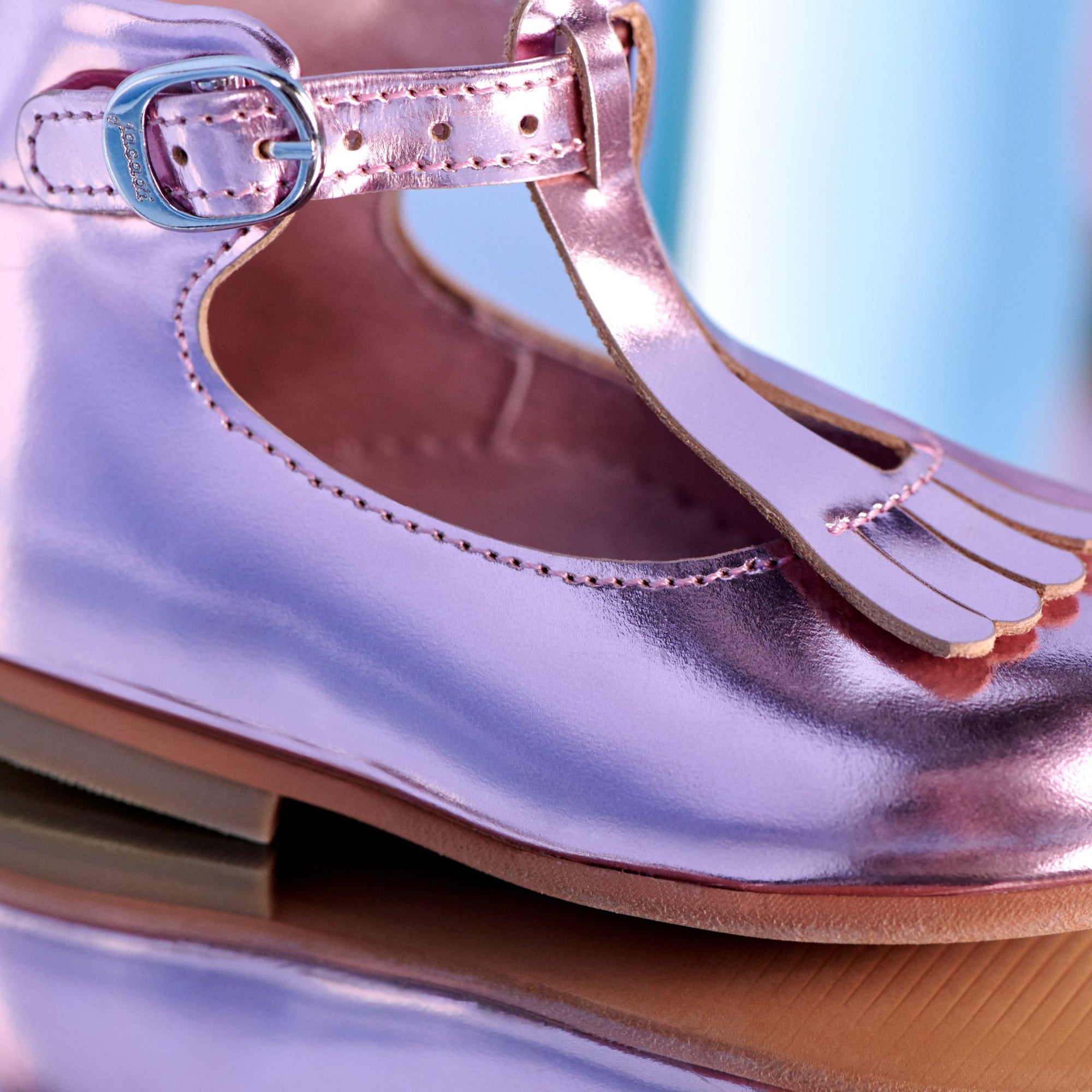 43 QTY / ROSE CHAUSSURES CUIR BRINDILLE MIROIR
