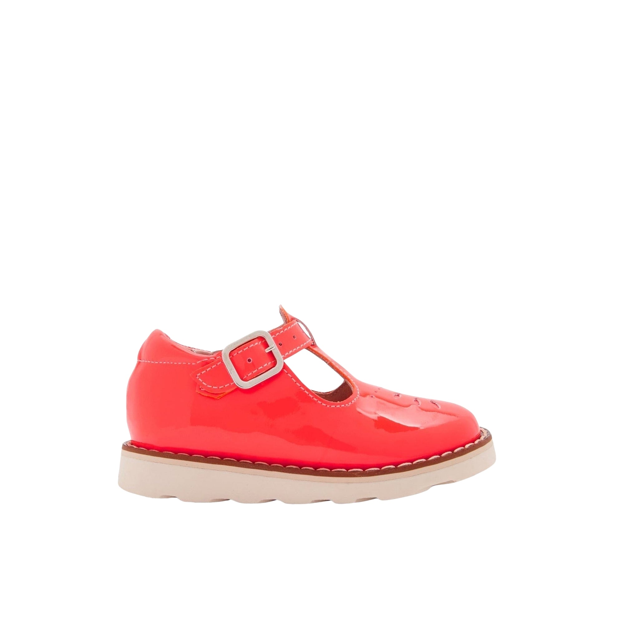 Leather Berlingot slippers - Fluo pink
