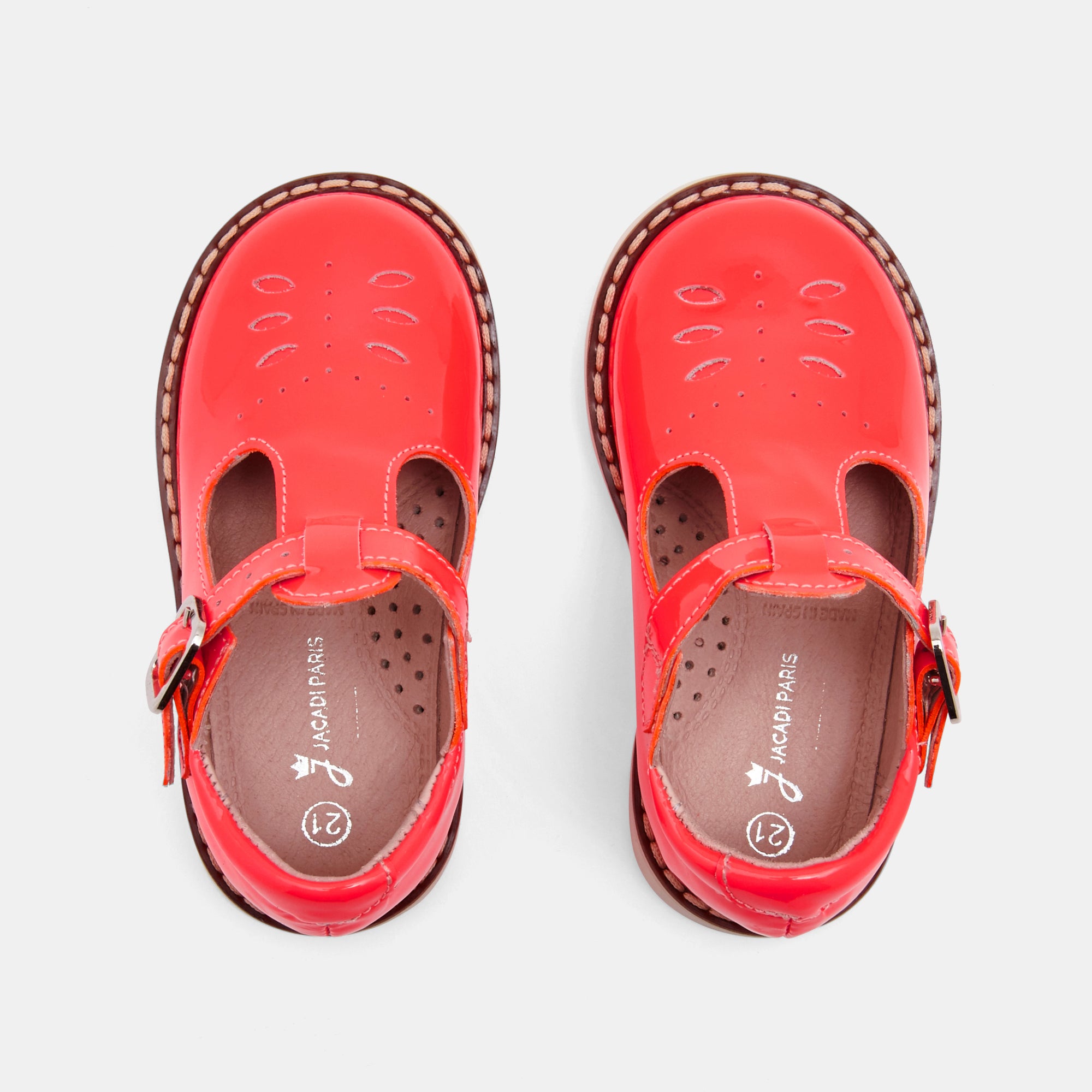 65 QTY / ROSE FLUO CHAUSSURES CUIR BERLINGOT VERNIS