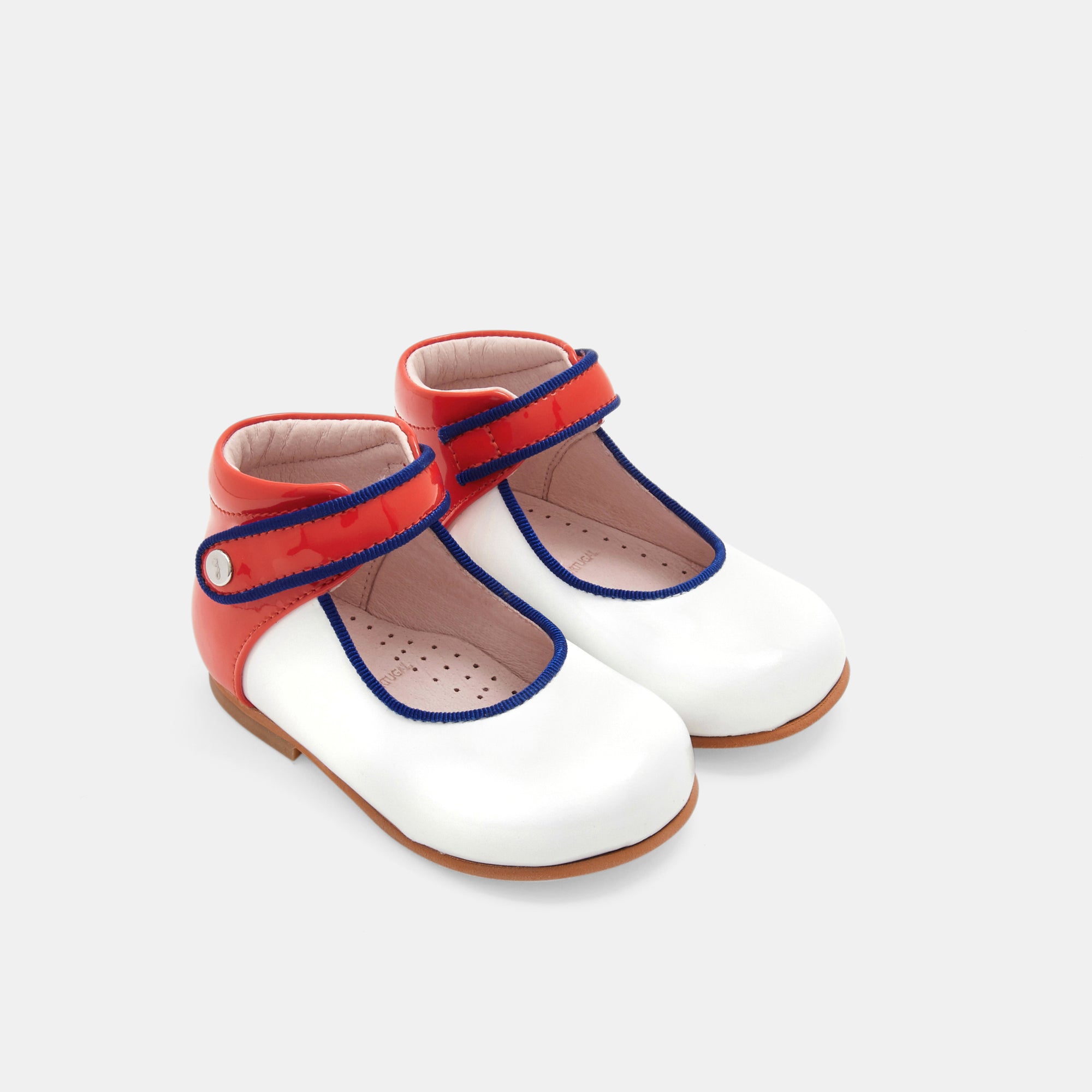 102 QTY / BLANC/ROUGE CHAUSSURES CUIR BANELLE VERNIS