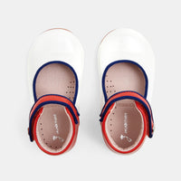 102 QTY / BLANC/ROUGE CHAUSSURES CUIR BANELLE VERNIS