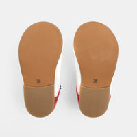 102 QTY / BLANC/ROUGE CHAUSSURES CUIR BANELLE VERNIS
