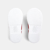 2 QTY / ROUGE/BLANC CHAUSSURES TOILE DAISY