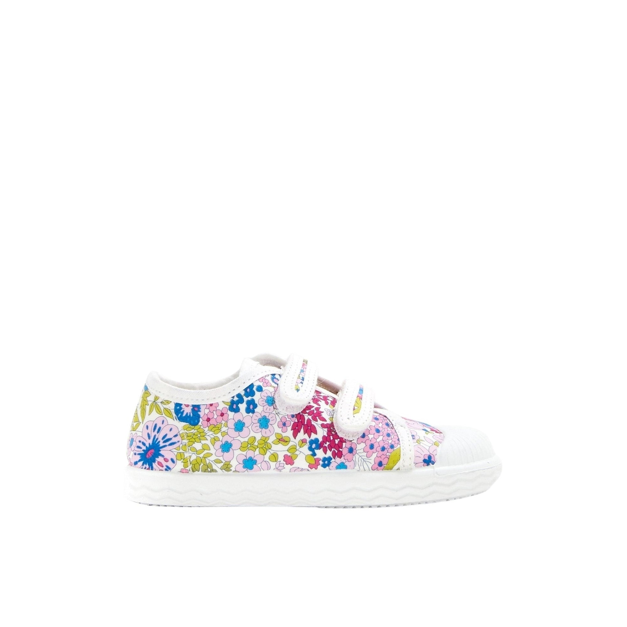 11 QTY / ROSE/MULTICO CHAUSSURES TOILE DONALDETTE