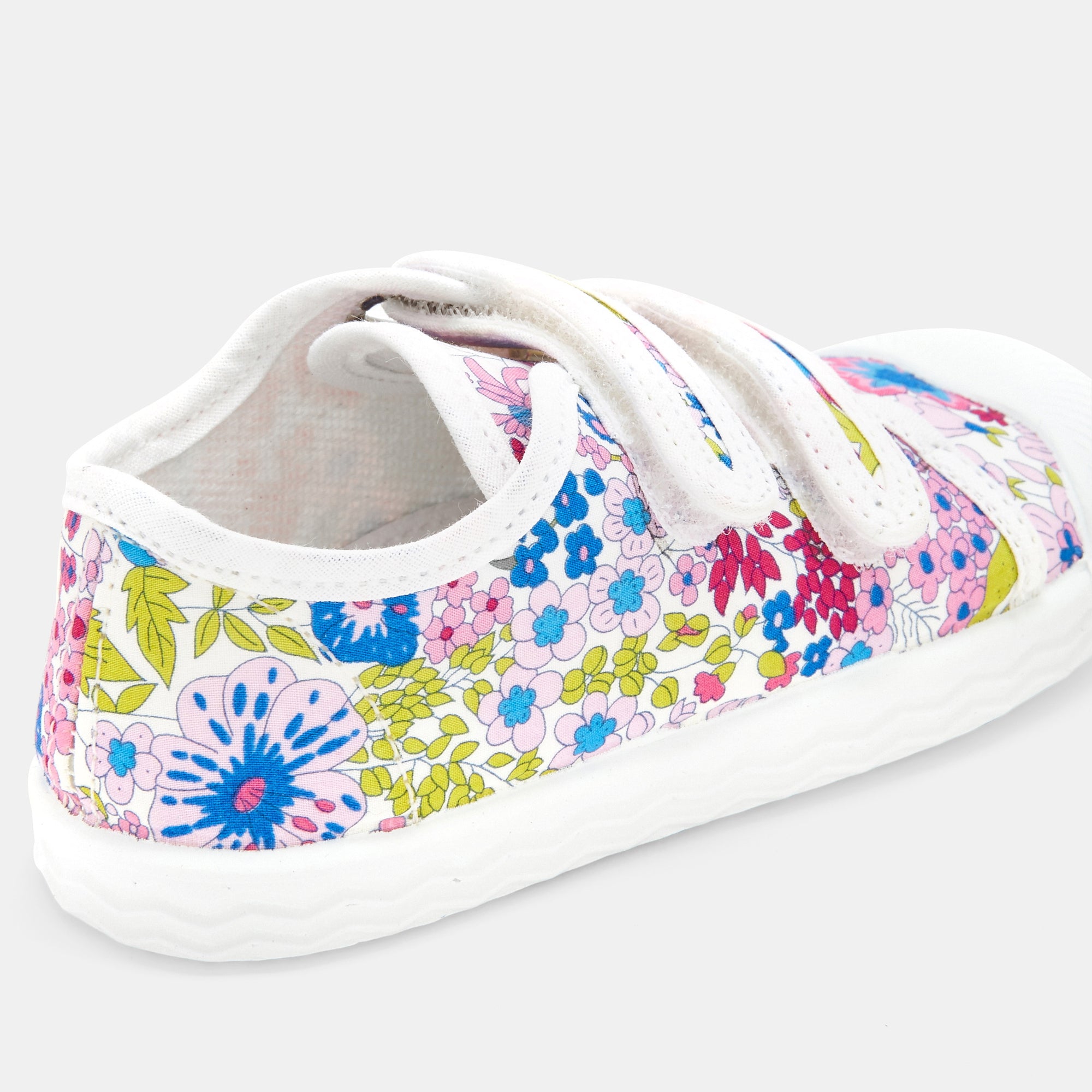 11 QTY / ROSE/MULTICO CHAUSSURES TOILE DONALDETTE