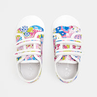 11 QTY / ROSE/MULTICO CHAUSSURES TOILE DONALDETTE