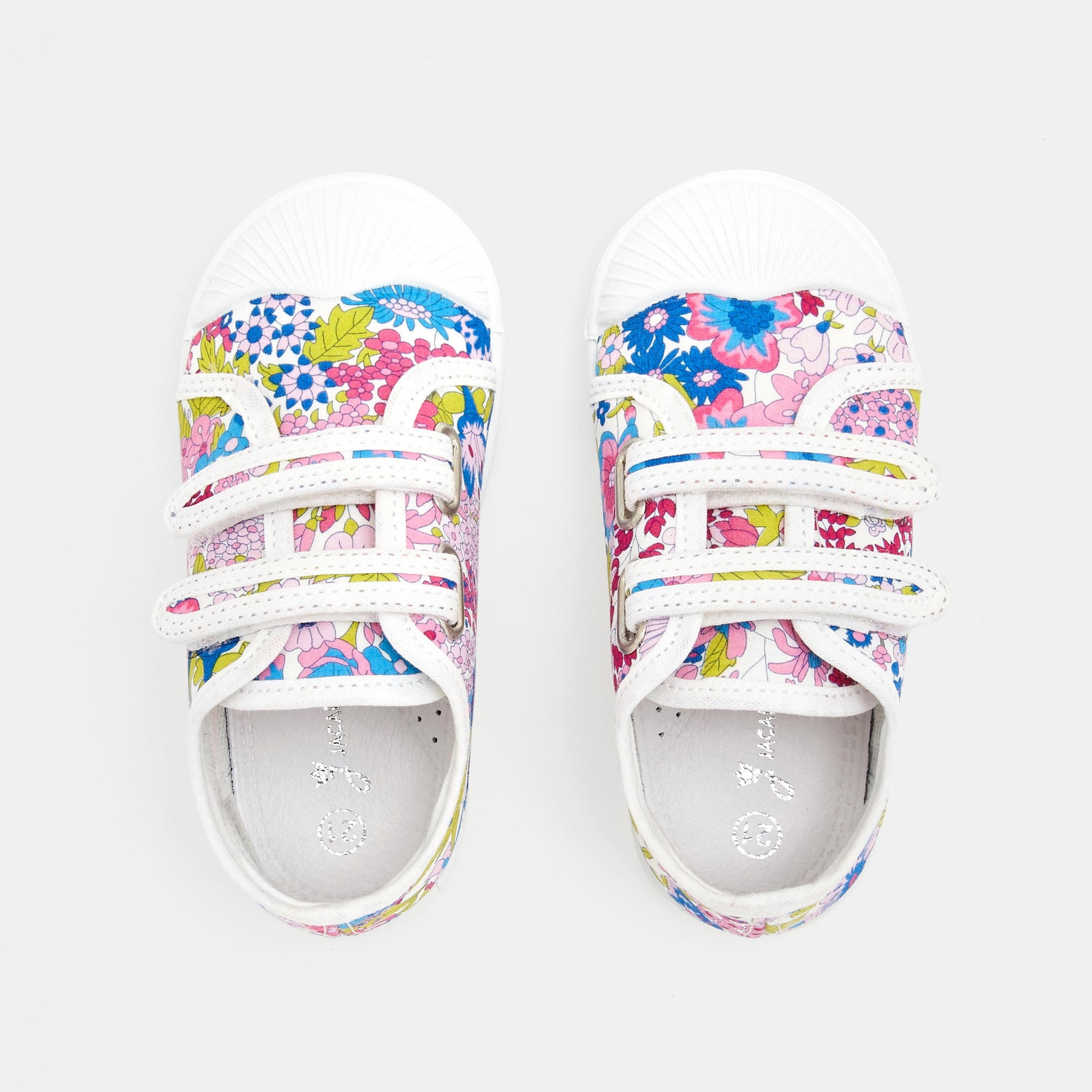11 QTY / ROSE/MULTICO CHAUSSURES TOILE DONALDETTE