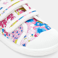 11 QTY / ROSE/MULTICO CHAUSSURES TOILE DONALDETTE