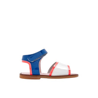 Bimba sandals in patent leather - White & Blue