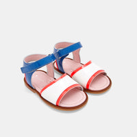 14 QTY / BLANC/BLEU CHAUSSURES CUIR BIMBA VERNIS