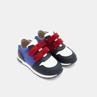 36 QTY / BLANC/BLEU CHAUSSURES CUIR LUCKY BB