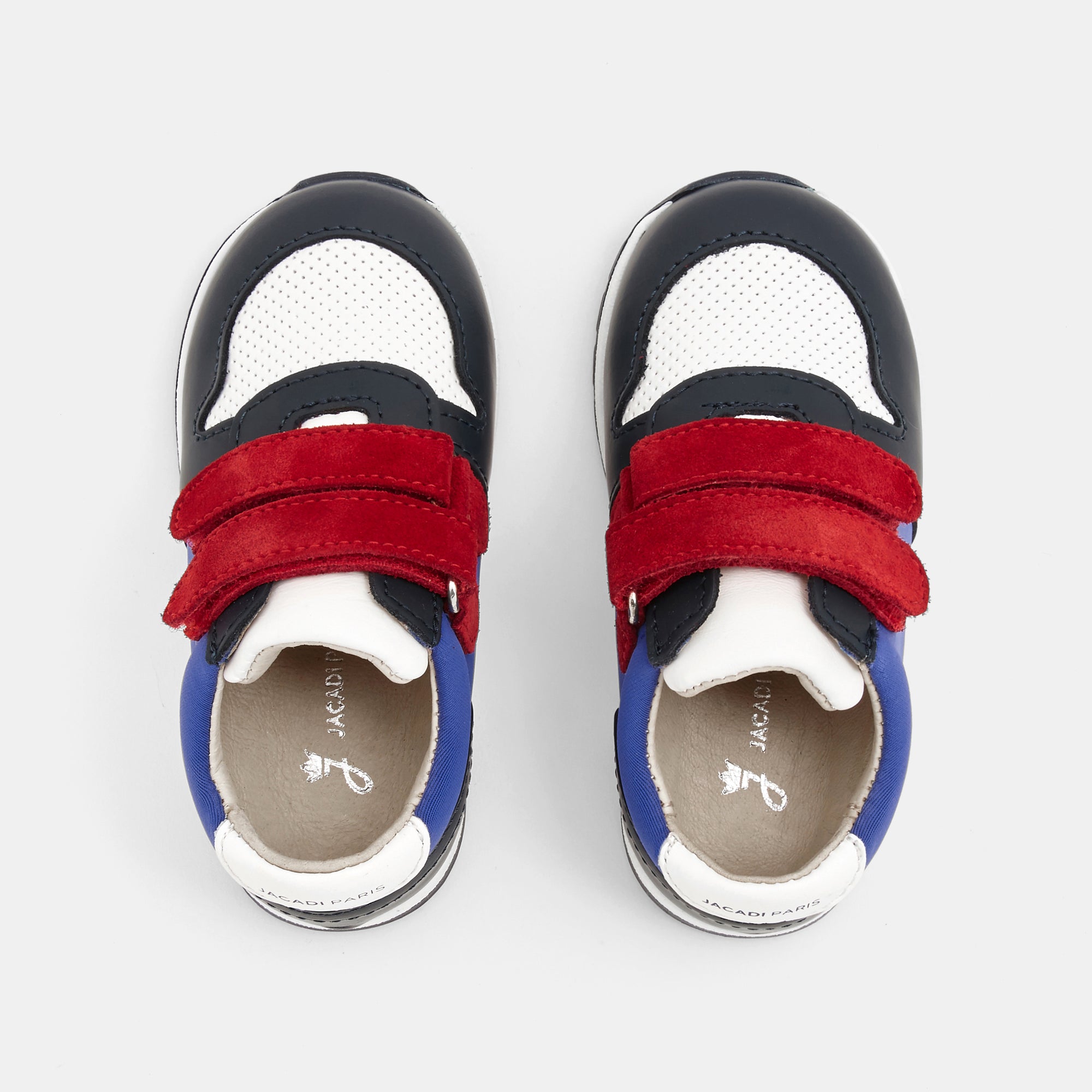 36 QTY / BLANC/BLEU CHAUSSURES CUIR LUCKY BB