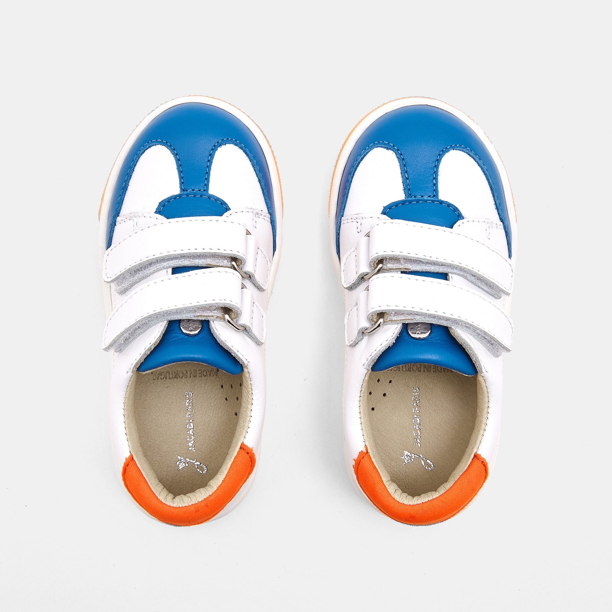 11 QTY / BLANC/BLEU CHAUSSURES CUIR BOBBY