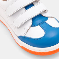 11 QTY / BLANC/BLEU CHAUSSURES CUIR BOBBY