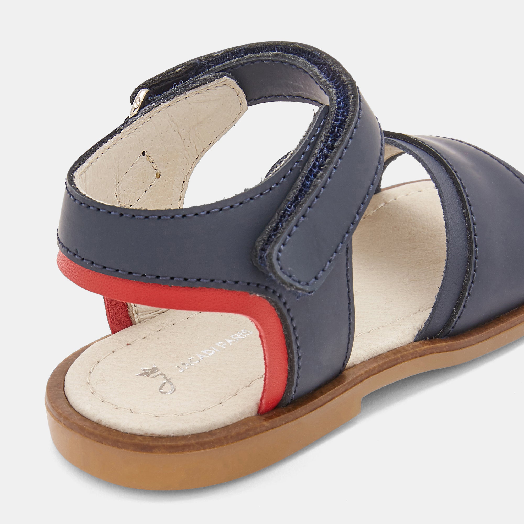 317 QTY / MARINE/ROUGE CHAUSSURES CUIR BIMBO