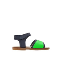 119 QTY / MARINE/VERT CHAUSSURES CUIR BIMBO