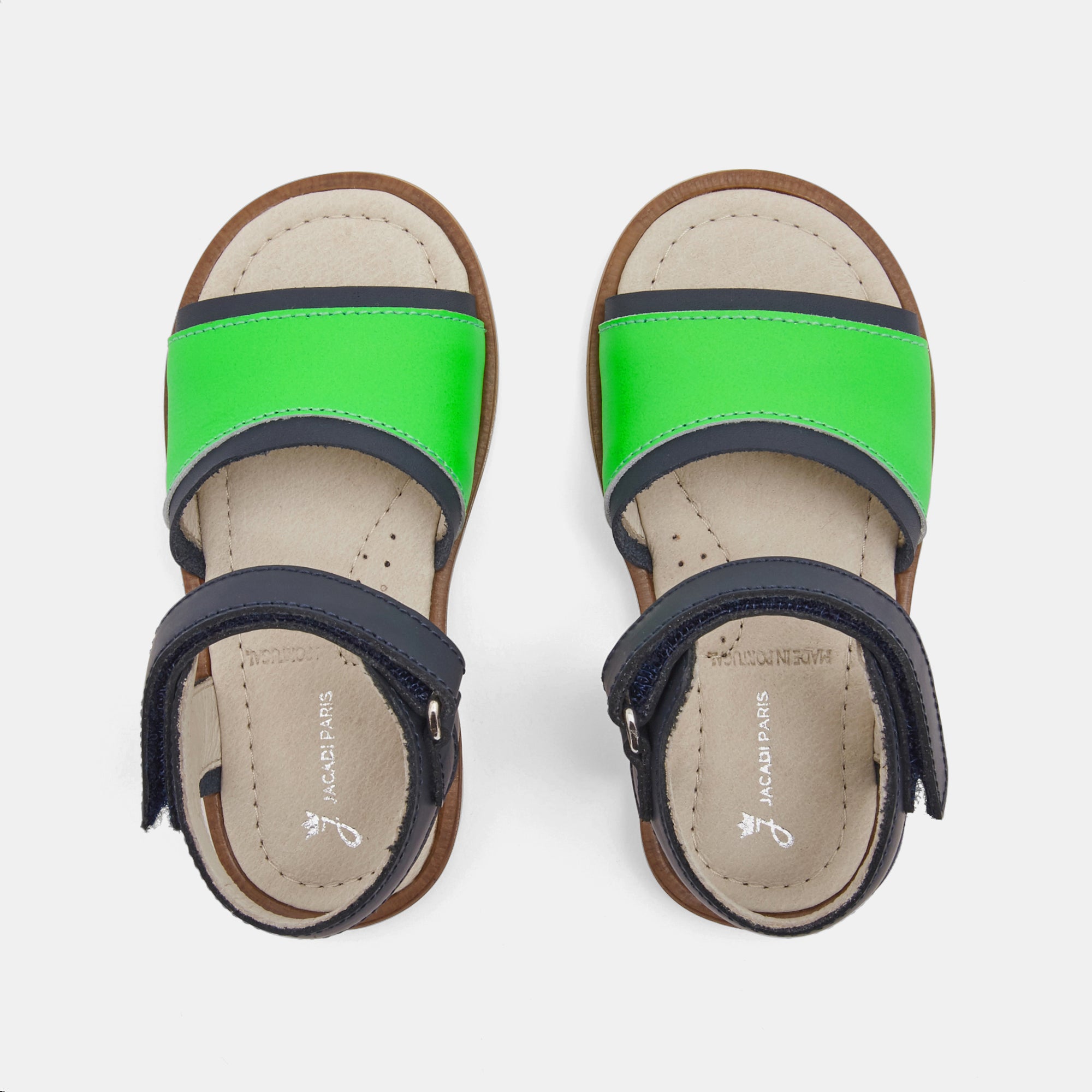 119 QTY / MARINE/VERT CHAUSSURES CUIR BIMBO
