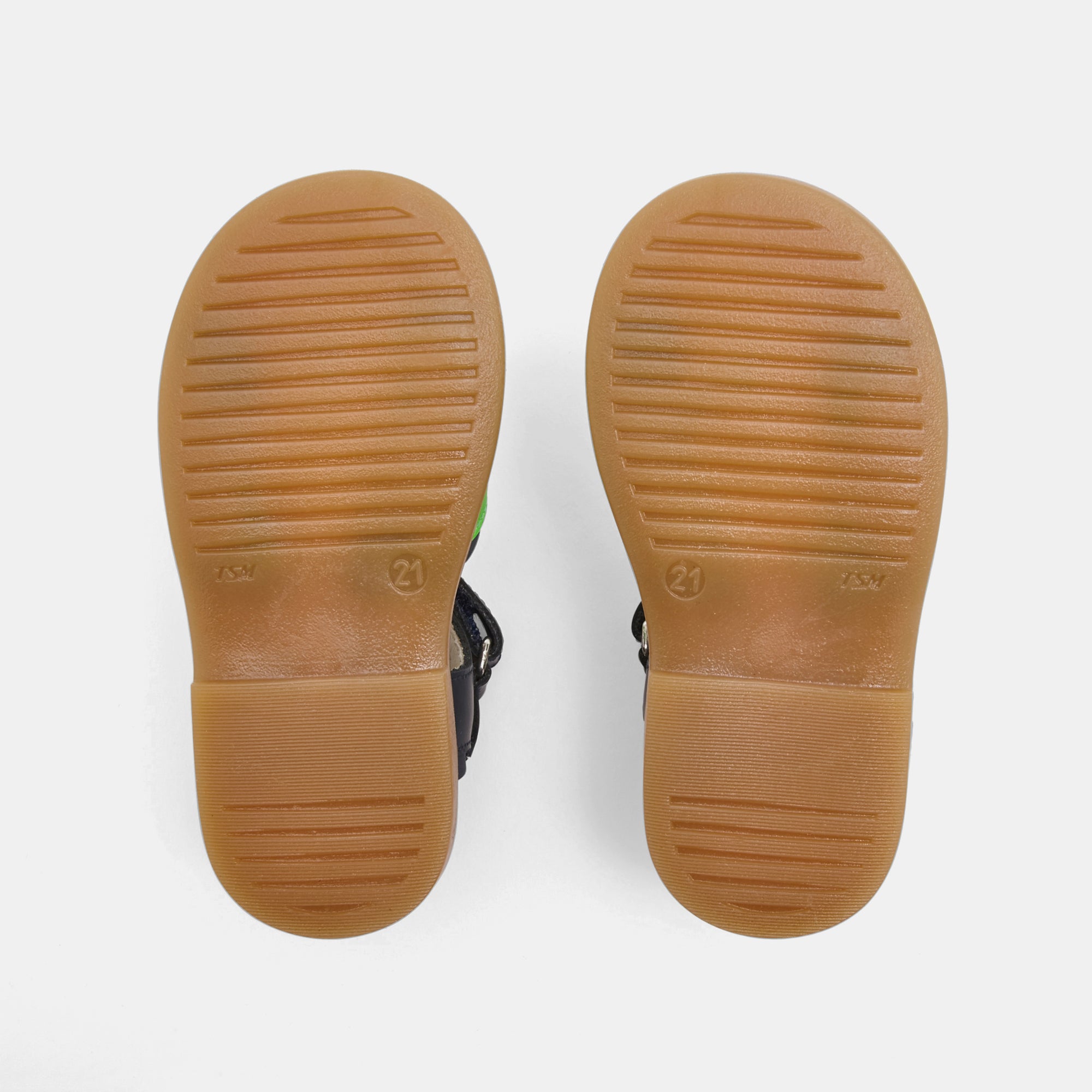 119 QTY / MARINE/VERT CHAUSSURES CUIR BIMBO