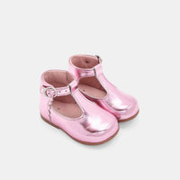 2 QTY / ROSE CHAUSSURES CUIR BOBINE MIROIR