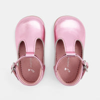 2 QTY / ROSE CHAUSSURES CUIR BOBINE MIROIR