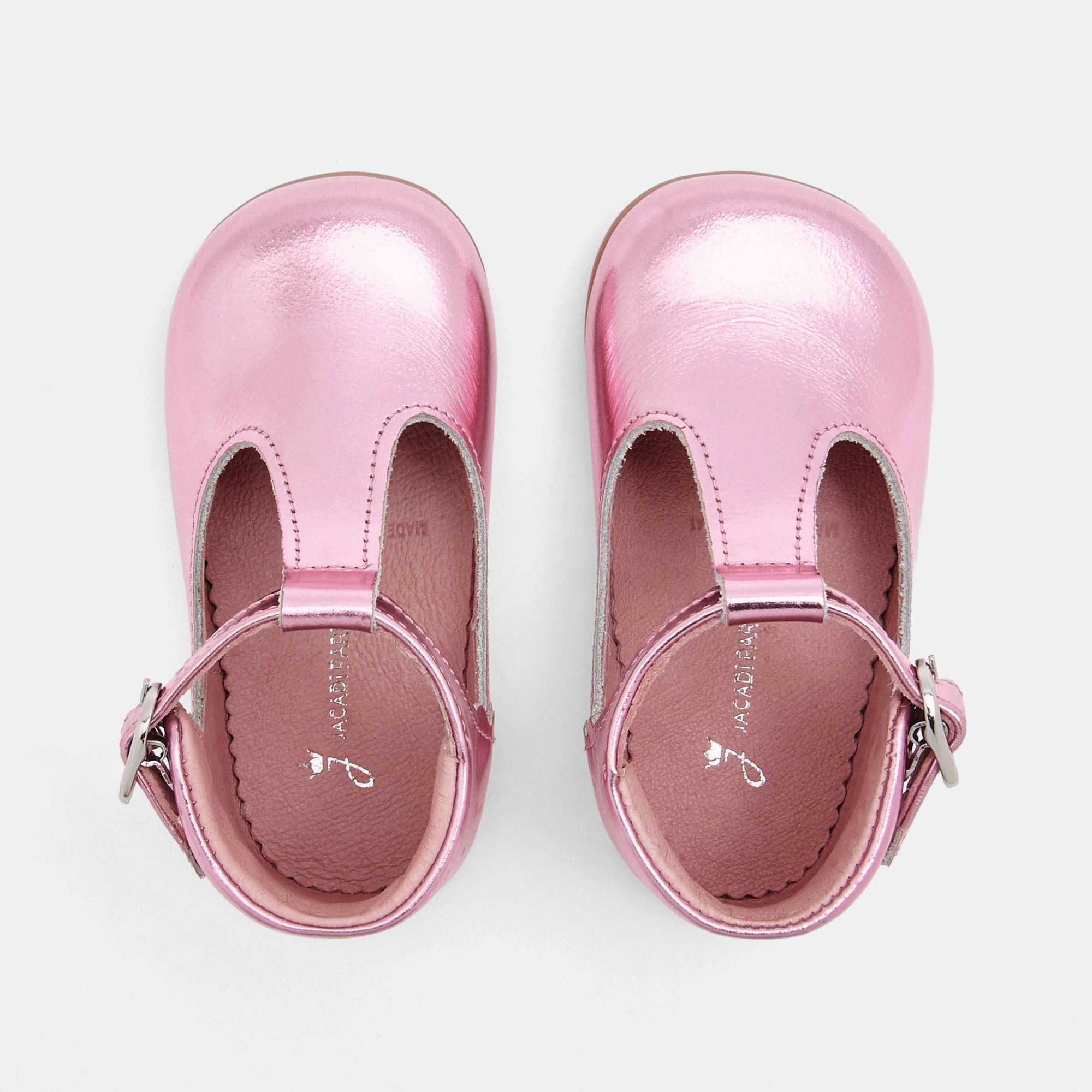 2 QTY / ROSE CHAUSSURES CUIR BOBINE MIROIR