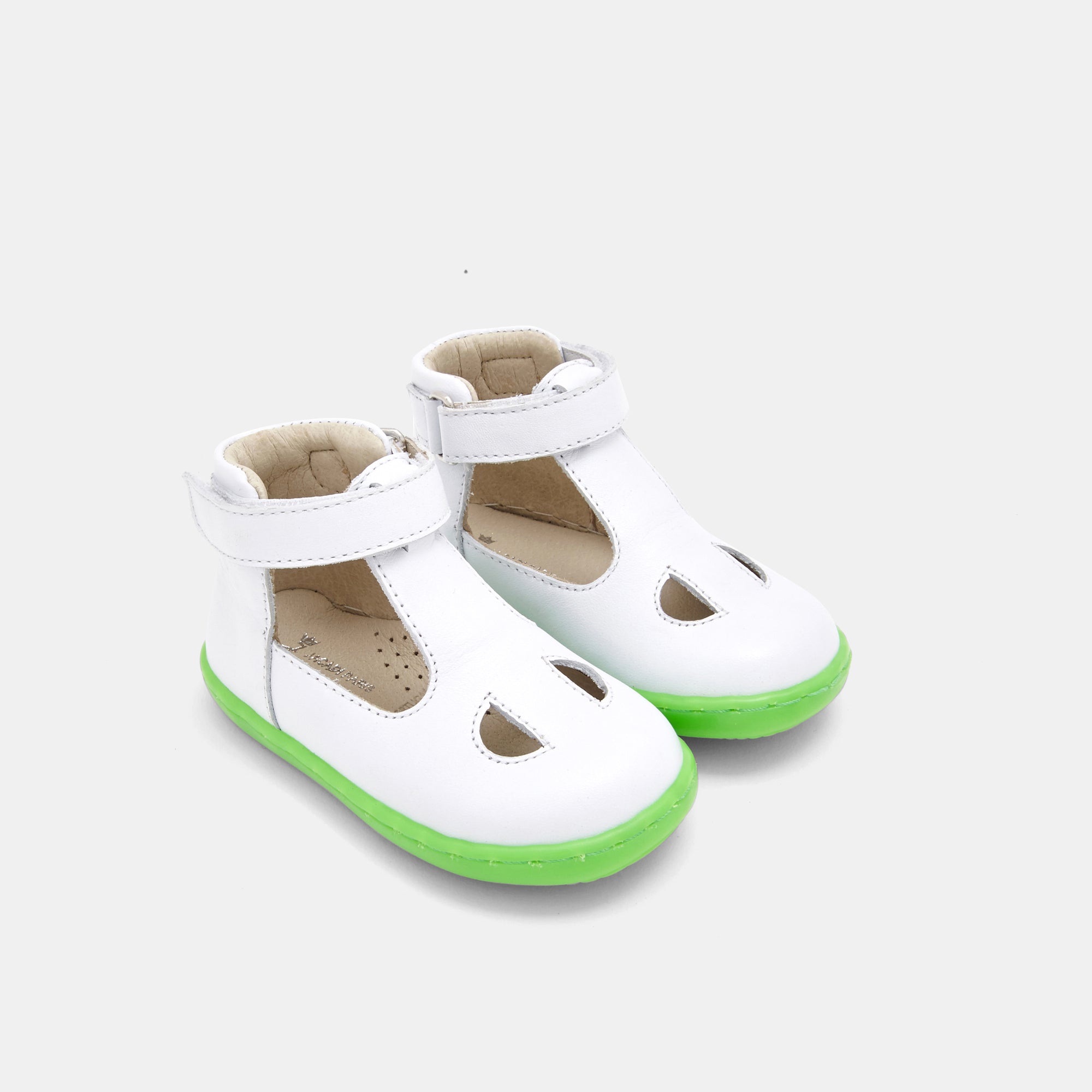 166 QTY / BLANC JACADI CHAUSSURES CUIR BRIAC